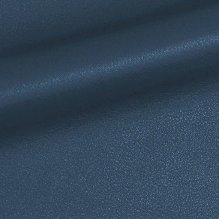 full grain aniline leather dark blue