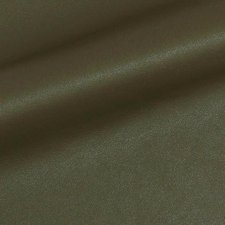 full grain aniline leather olive