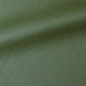 full grain aniline leather olive green