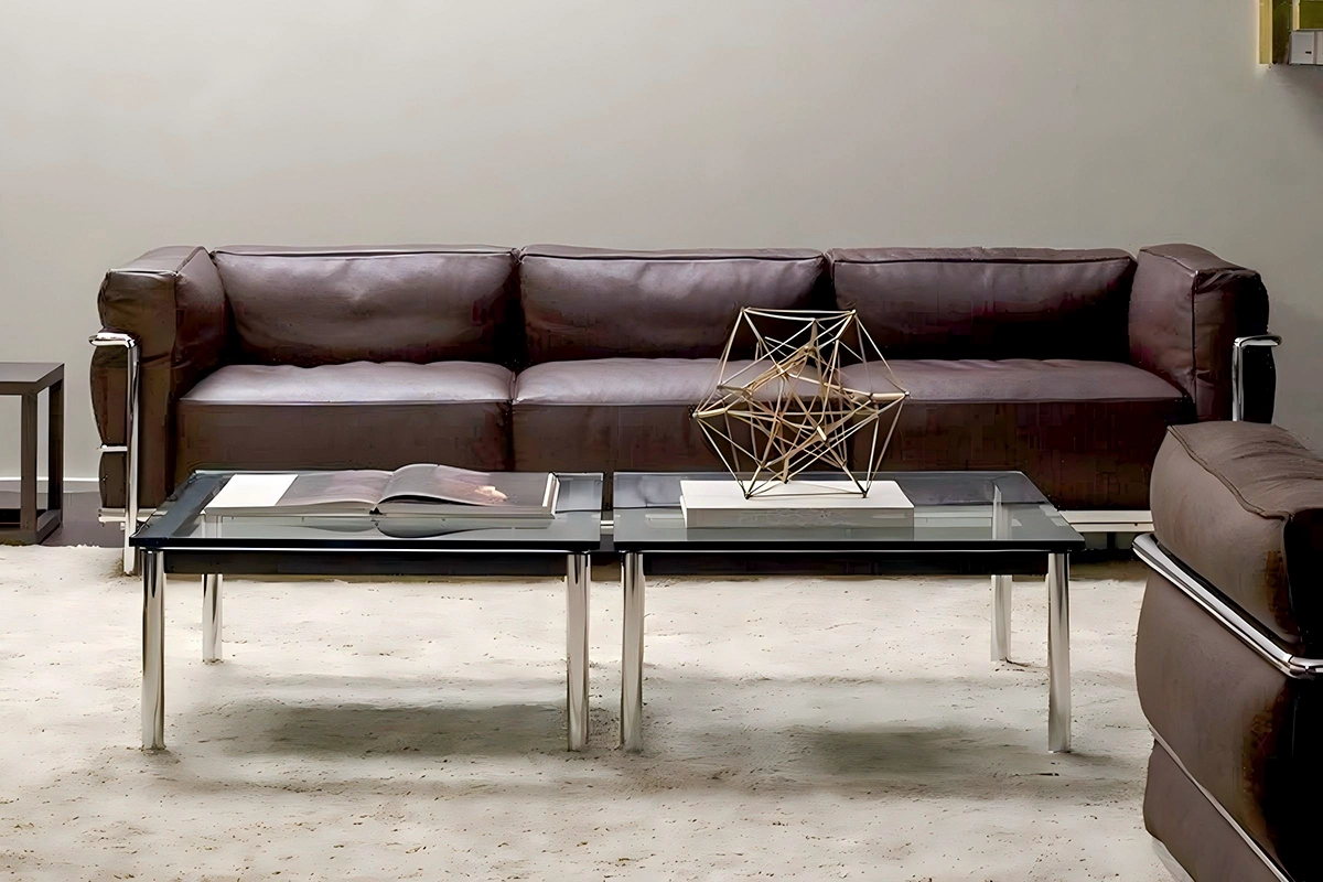 comfortable leather couch