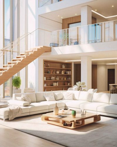 white sectional couch