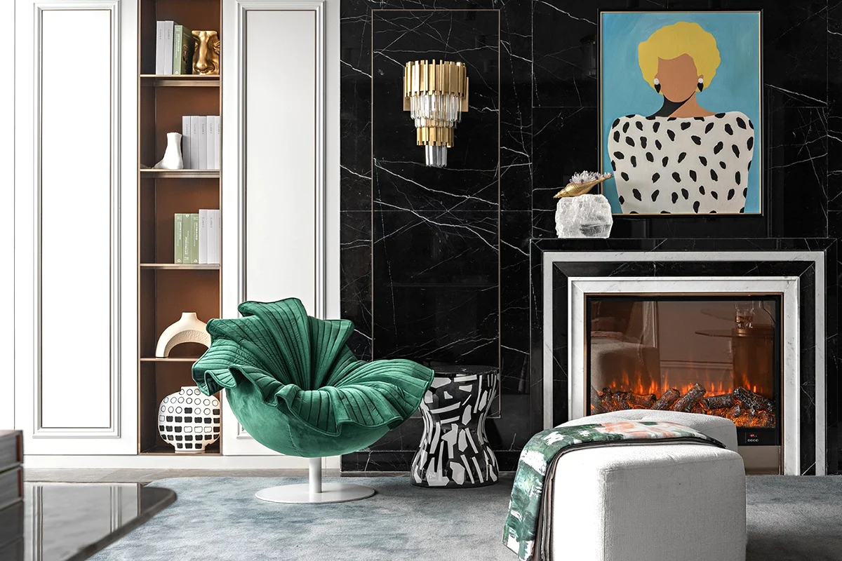 Swivel Lounge Chair in living room