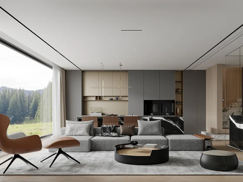 modular sofa for open space