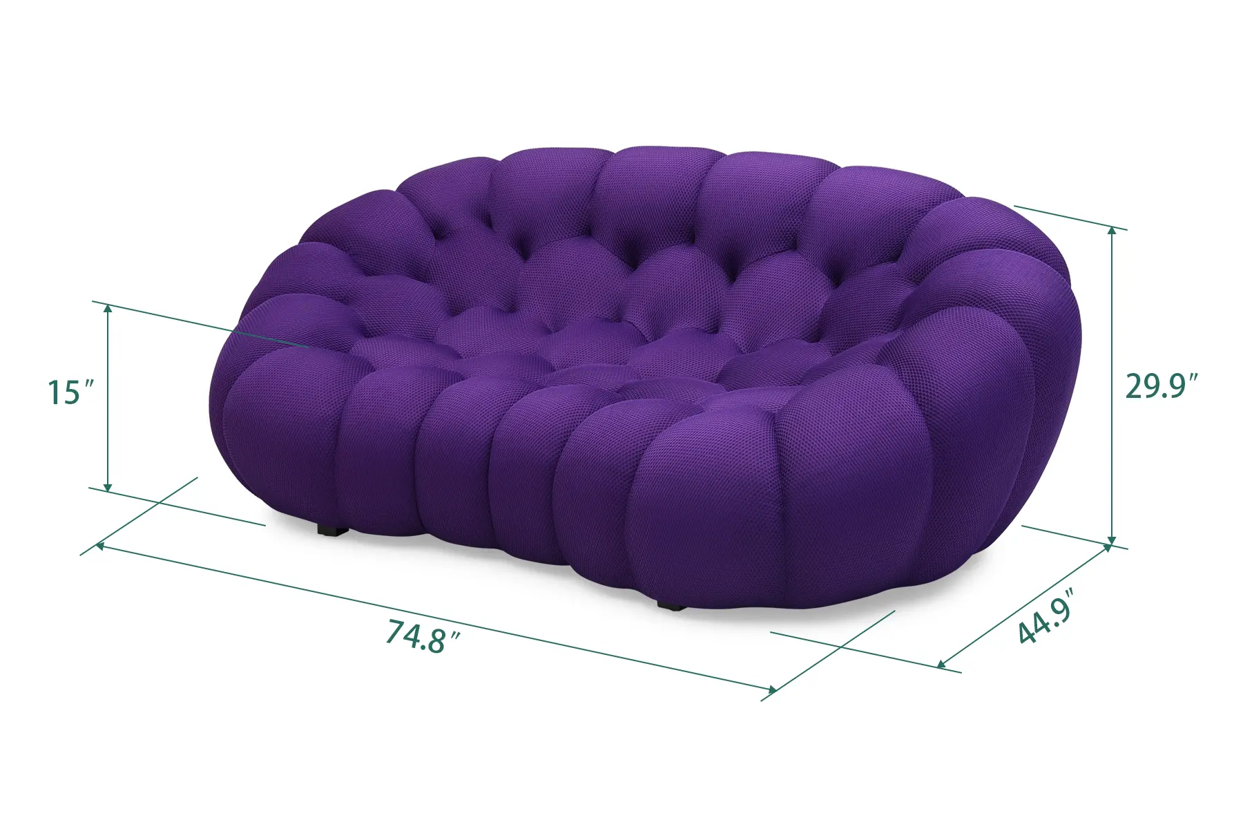 bubble-inspired-2-seater-sofa-fa346fa02s-dimension